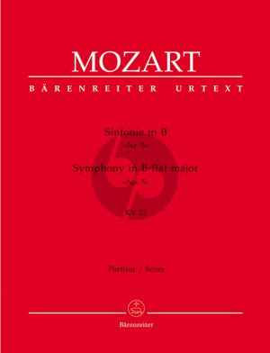 Mozart Symphony No. 5 KV 22 Orchestra Full Score (edited by Gerhard Allroggen) (Barenreiter-Urtext)