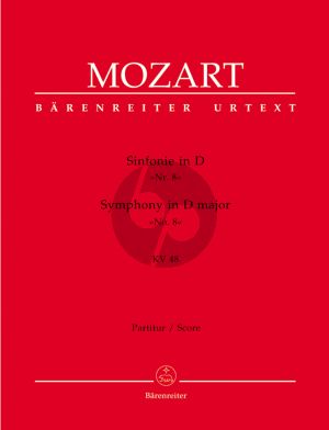 Mozart Symphony No. 8 D-major KV 48 Orchestra Full Score (edited by Gerhard Allroggen) (Barenreiter-Urtext)