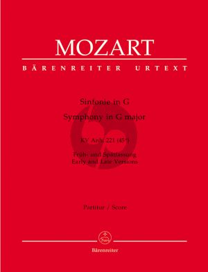 Mozart Symphony G-major KV Anh.221 (45a) Orchestra Full Score (early and late version) (edited by Gerhard Allroggen)