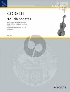 12 Triosonatas Op.3 Vol.4 (No.10 - 12) (2 Vi.-Bc)