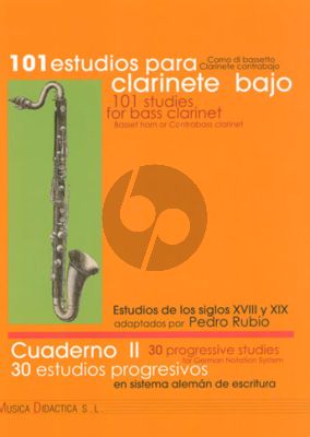 Rubio Estudios para Clarinete Bajo Vol.2 (30 Estudios Progresivos para el sistema aleman de escritura)