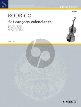 Rodrigo 7 Canciones Valencianes Violin and Guitar (transcr. Peter E. Segal) (Grade 4)