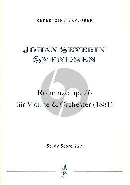 Svendsen Romanze G-dur Opus 26 Violine-Orchester (Studienpartitur)