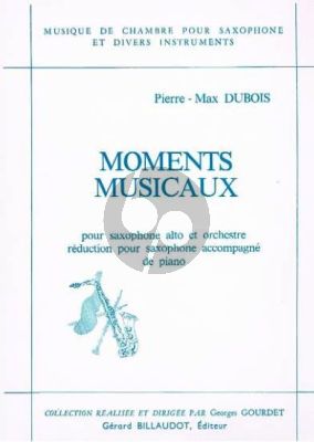 Dubois Moments Musicaux Saxophone alto et Piano