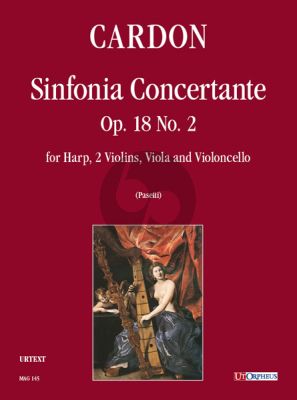 Cardon Sinfonia Concertante Op.18 No.2 Harp-2 Vi.-Va.- Violonc. (Score/Parts) (Anna Pasetti)