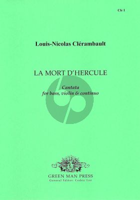 Clerambault La Mort d'Hercule (Bass-Violin-Bc)