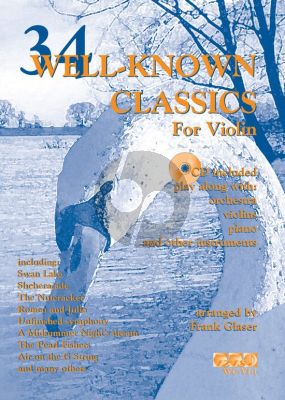 Glaser 34 Well-Known Classics (Violin) (Bk-Cd) (Grade 2-3) (Play-Along with Orchestra)