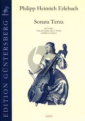 Erlebach 6 Sonatas No. 3 A-major Violin-Viola da Gamba [Violin 2]-Bc (Score/Parts) (von Zadow)