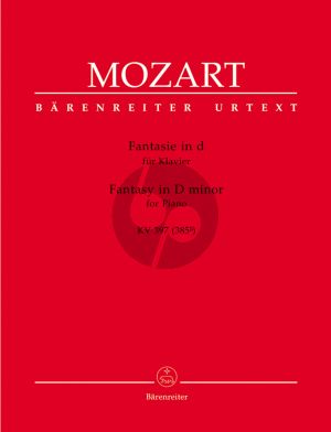 Mozart Fantasie d-moll KV 397 (385g) fur Klavier (Herausgeber Wolfgang Plath und Matthias Kirschnerei) (Barenreiter-Urtext)