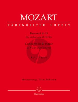 Mozart Concerto D-major KV 271A (271i) Violin-Orch. (Full Score)