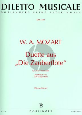 Mozart Duette aus die Zauberflote 2 Violoncellos