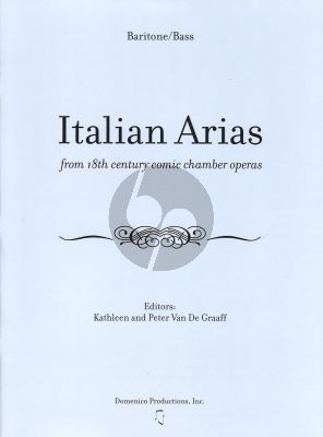 Italian Arias from 18th.Century Comic Chamber Operas (Baritone/Bass-Piano) (de Graaff)
