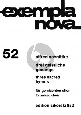 Schnittke 3 Geistliche (1984) Gesange fur Gemischtes Chor