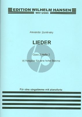 Zemlinsky Lieder Op. 2 Vol. 2 Hohe Stimme und Klavier