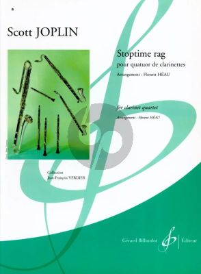 Joplin Stoptime Rag 3 Clarinets [Bb]-Bass Clarinet (Score/Parts) (arr. Florent Heau)