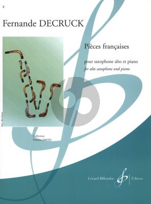 Decruck Pieces Francaises Saxophone alto et Piano (Adv. Grades 7 - 8)