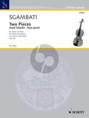 Sgambati 2 Stucke Op.24 Violine-Klavier