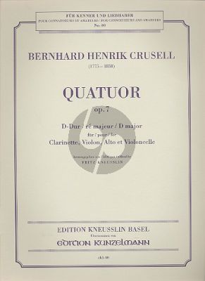Quartett D-dur Op.7 Klarinette-Vi.-Va-Vc.