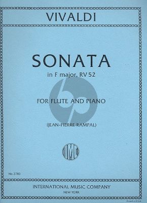 Vivaldi Sonata F-major RV 52 Flute-Piano (Rampal)