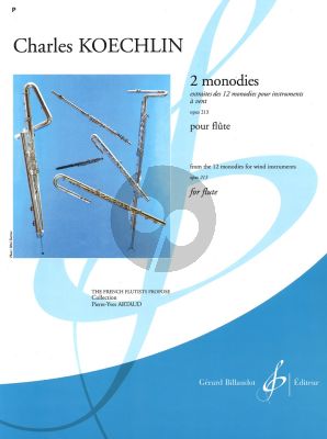 Koechlin 2 Monodies Op.213 Flute solo (easy to interm. Gr.3 and 4)