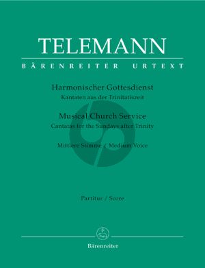 Telemann Harmonischer Gottesdienst (Trinity Cantatas) (Medium Voice-Melodic Instr.-Bc) (Score/Parts) (Gustav Fock / Ute Poetzsch)