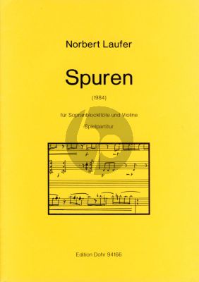 Laufer Spuren Sopranblockflöte und Violine (1984) (Spielpartitur)