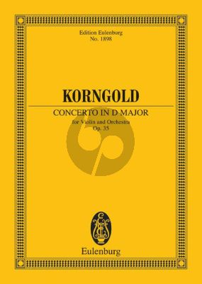 Korngold Concerto D-major Op.35 Violin and Orchestra Study Score