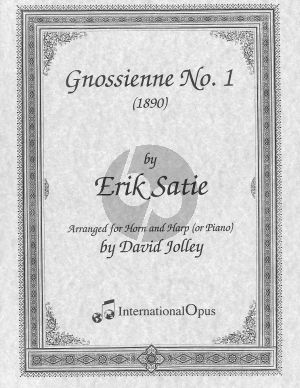 Satie Gnossienne No.1Horn in F and Harp[Piano] (arr. David Jolley)