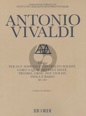 Vivaldi Gloria (RV 589) (Soli[SSA]-Choir[SATB]-Orch.) (Score) (Talbot)
