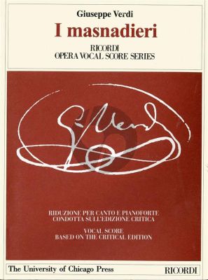 Verdi I Masnadieri Vocal Score (it.) (critical edition)