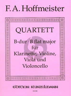 Hoffmeister Quartett B-dur Klar. [Bb]-Vi.-Va.-Vc. (Stimmen) (Hermann Muller)