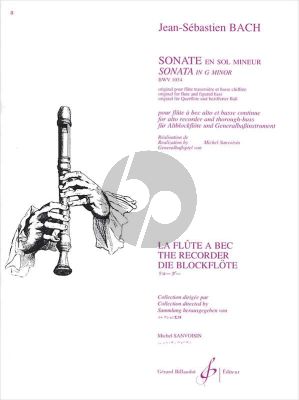 Bach Sonate g-minor BWV 1034 (Sanvoisin) (adv.) (grade 7)