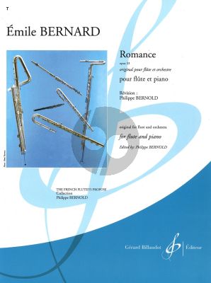 Bernard Romance Op.33 Flute and Piano (or. Flute-Orch.) (interm. grade 4 - 5) (Bernold)