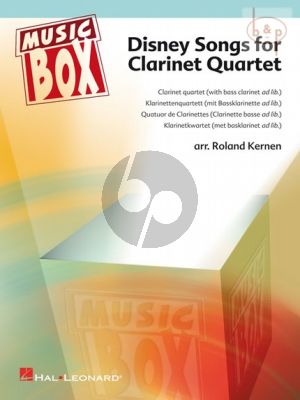 Disney Songs (4 Clarinets[Bass Clar. opt.) (Score/Parts)