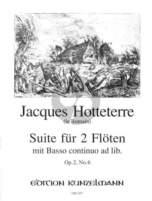 Hotteterre Suite a deux Flutes Op. 2 No. 6 (Bc ad lib.) (Enikő Gyenge)