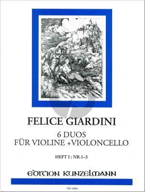 Giardini 6 Duos Op.14 Vol.1 No.1-3 for Violin and Violoncello (Edited by Lajos Vigh)