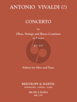 Vivaldi Concerto F-major RV 458 Oboe-Strings-Bc (piano red.) (Caldini)