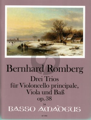 Romberg 3 Trios Op.38 Violoncello Solo, Viola und Bass Partitur und Stimmen (Herausgeber Yvonne Morgan)