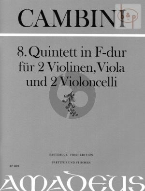Quintet No.8 F-major (Score/Parts)