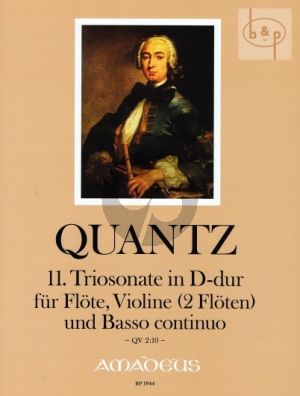 Triosonate D-major QV 2:10 (Flute-Vi.[Fl.]-Bc) (Score/Parts)