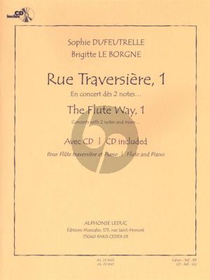 Rue Traversiere - The Flute Way 1 (En Concert des 2 Notes) Flute et Piano (En Concert des 2 Notes) (Livre avec CD)