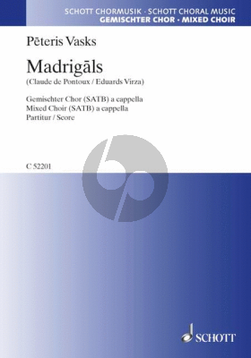 Vasks Madrigals (1976) (SATB Latvian) (With translations of the Text in German/English)