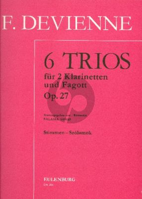 Devienne 6 Trios Op.27 2 Clarinets and Bassoon (Parts)