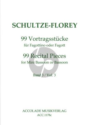 Schultze-Florey 99 Vortragstucke Vol.3 No.36 - 99 Fagottino / Fagott