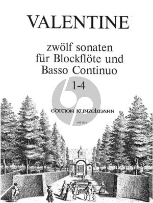 Valentine 12 Sonaten Vol.1 NO. 1 - 4 Altblockflöte [Flöte] und Bc (Walter Kolneder)