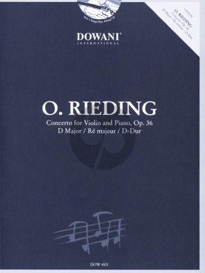 Rieding Concerto D-major Op.36 Violin and Piano (Bk-Cd) (Dowani 3 Tempi Play-Along)
