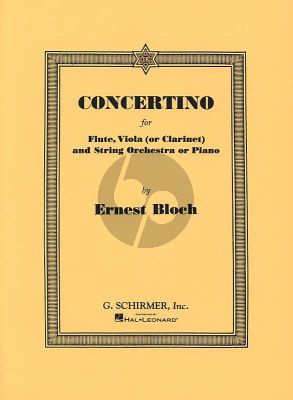 Bloch Concertino for Flute-Viola[Clarinet] and Piano
