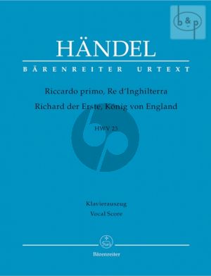 Riccardo primo, Re d'Inghilterra (HWV 23) (Vocal Score)