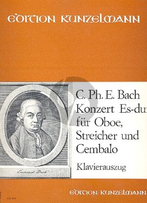Bach Concerto E-Flat major (WQ XXI No.165) Oboe-Strings-Bc (piano red.) (Mariassy)