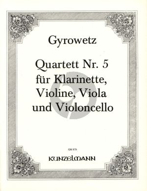 Gyrowetz Quartett No.5 Es-dur (Klar[Bb]-Violine-Viola- Violoncello) (Stimmen) (Muller)